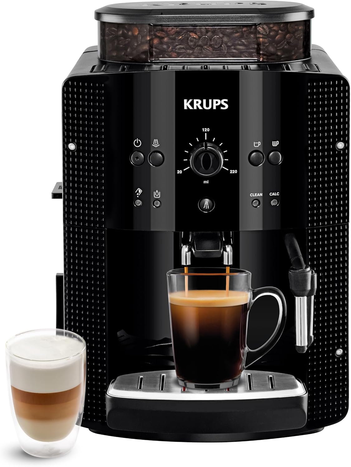 Krups - Machine à café grain Automatique Essential Compacte Noire - 15 bars