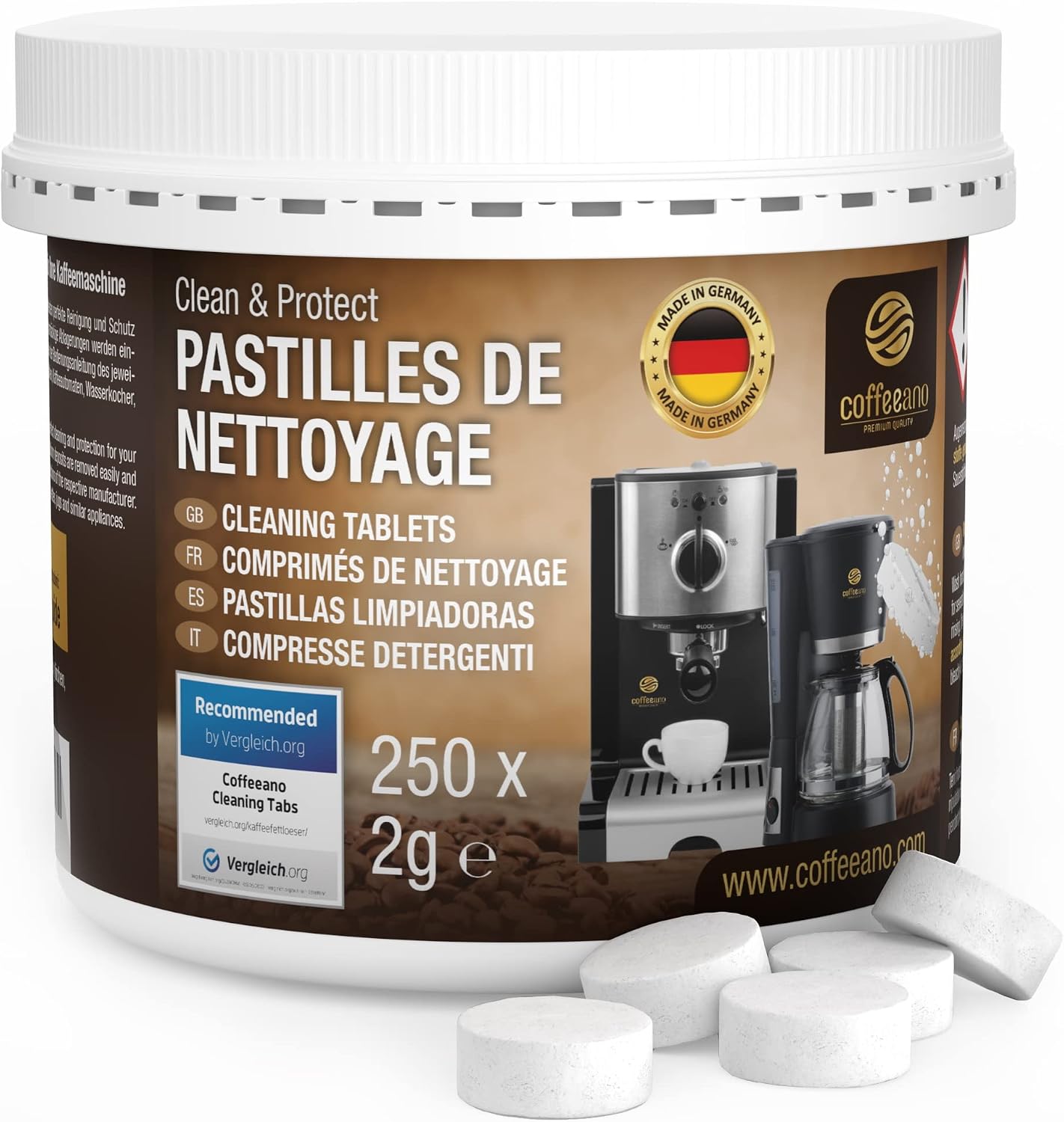 250 Pastilles de nettoyage pour Jura