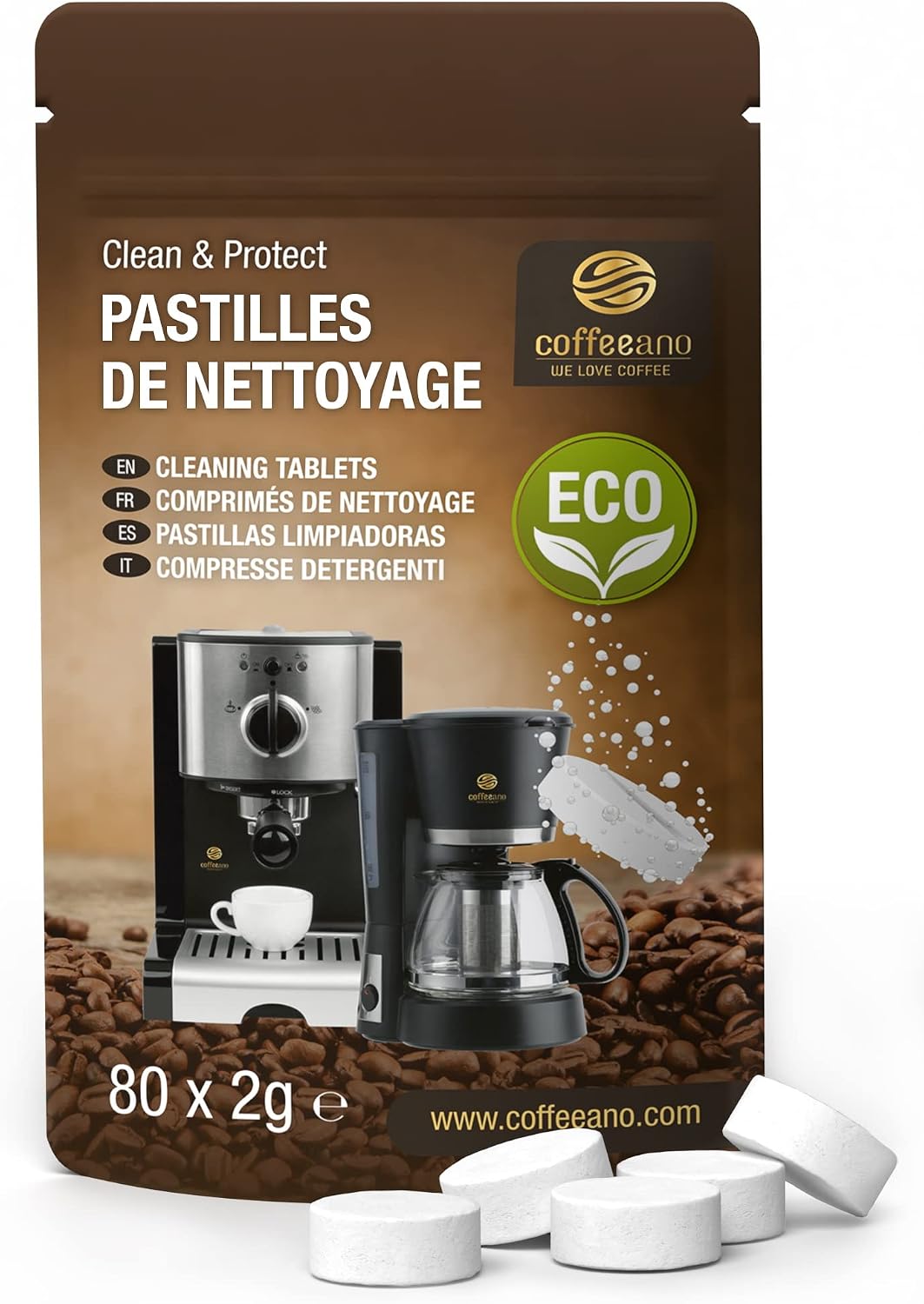 80 Pastilles de nettoyage pour Jura