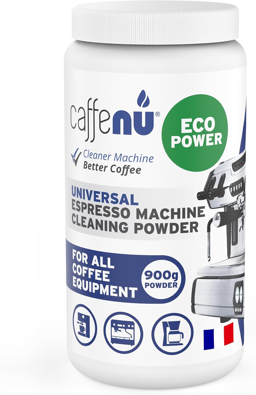 Caffenu Nettoyant Machine a Cafe Universel - Poudre Nettoyante 900g