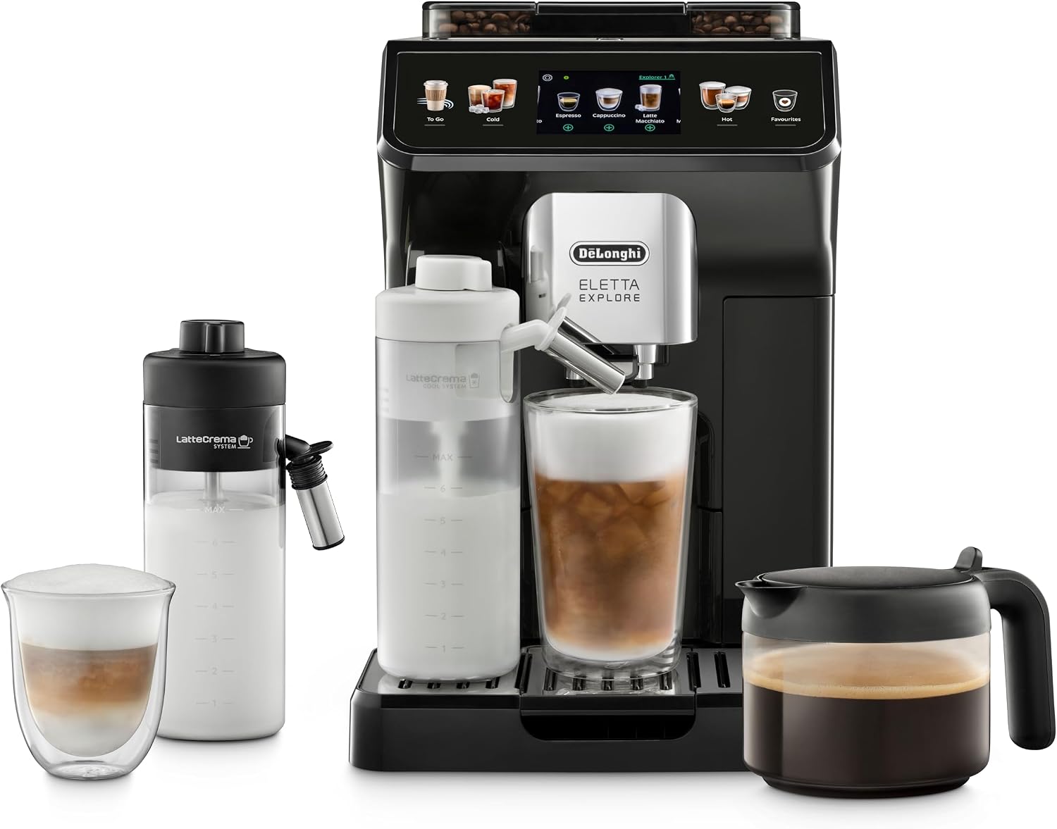 De'Longhi Eletta Evo - Machine à Café Automatique 6 Boissons Noir