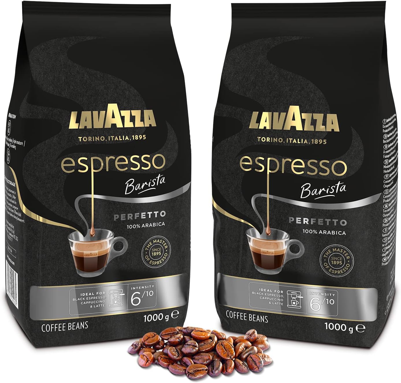 LAVAZZA - Café Grain Espresso Barista - 2 Paquets de 1 kg