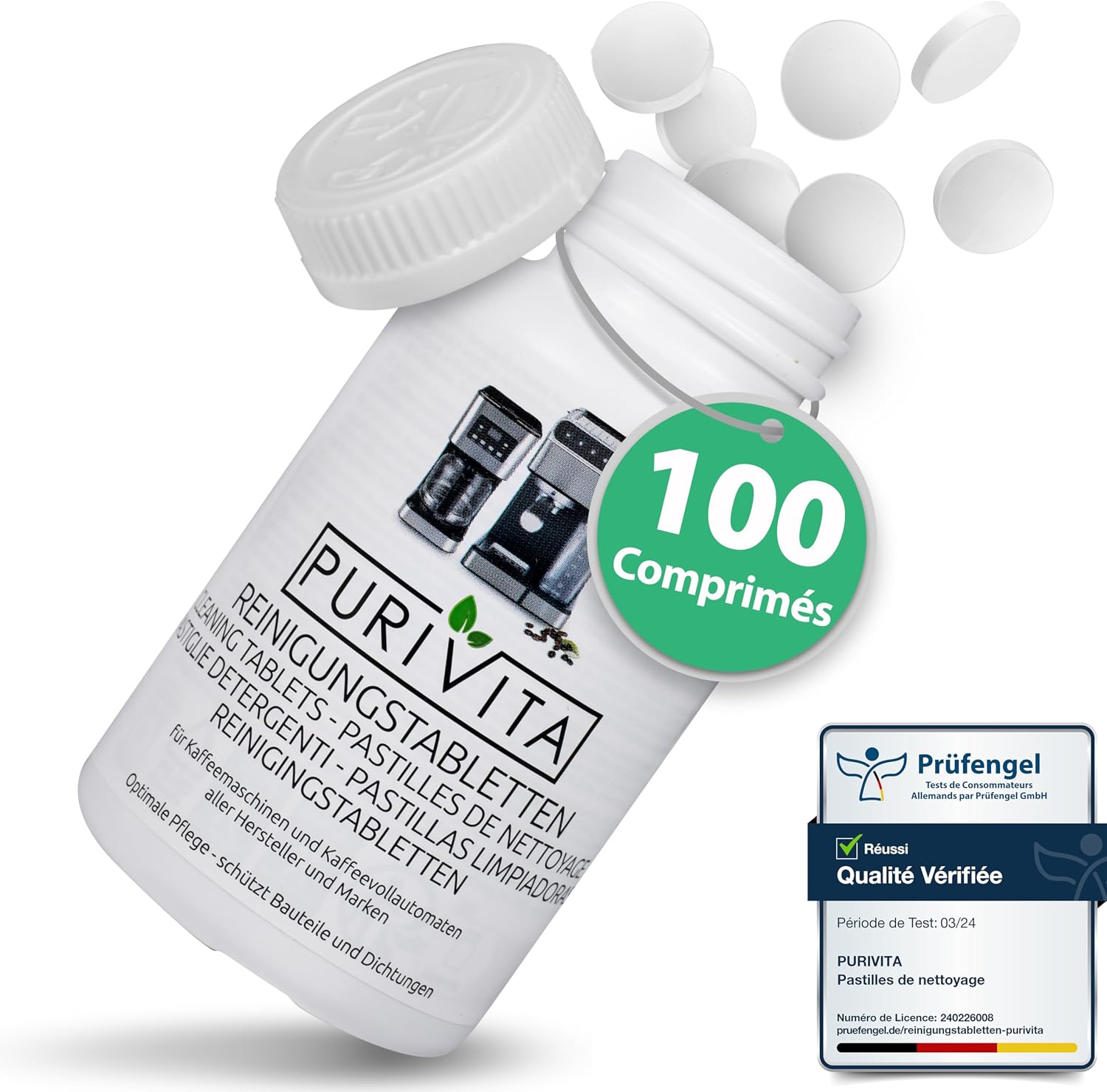PURIVITA® Pastilles Nettoyantes Machine à Café