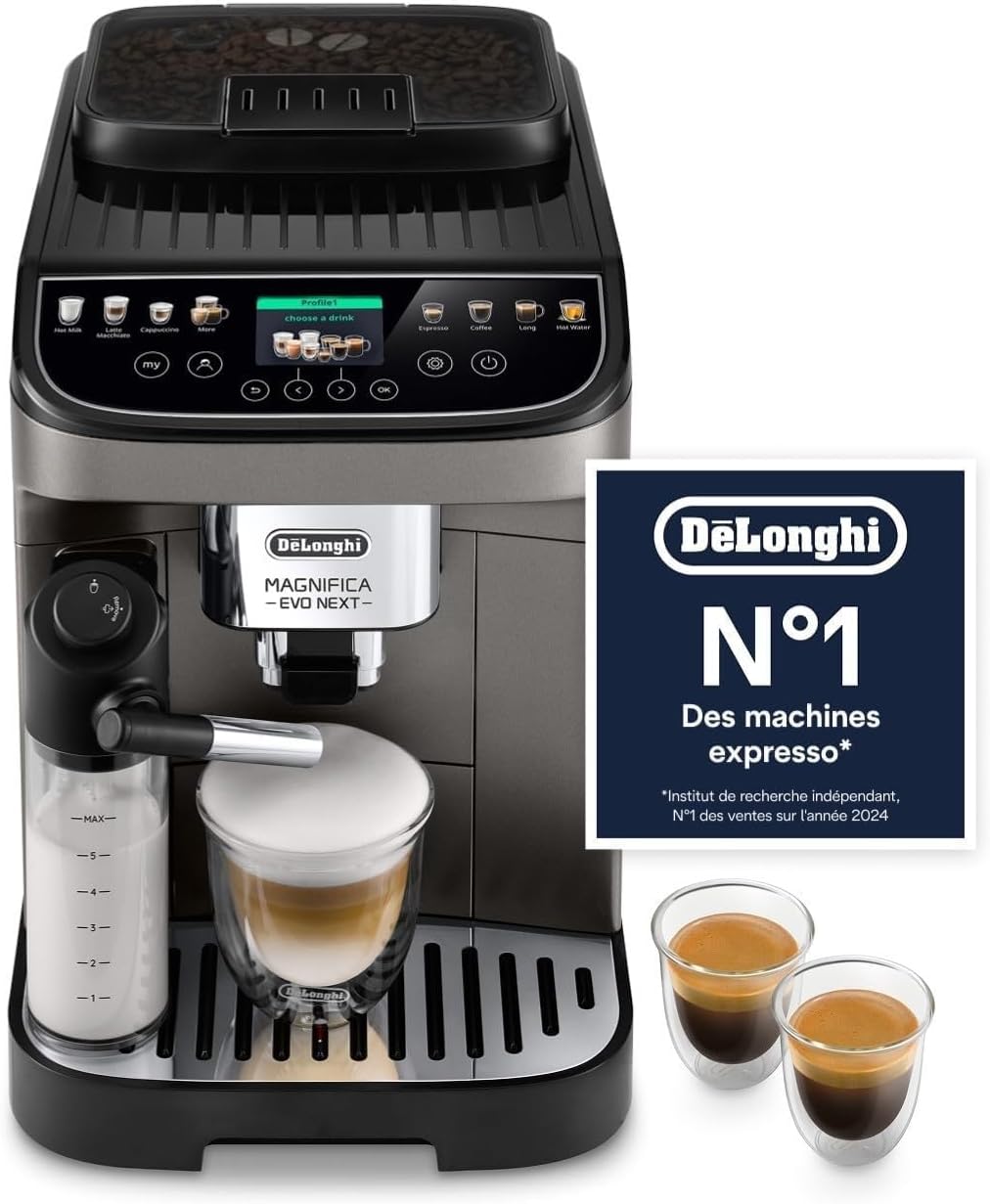 De'Longhi Magnifica Evo Next - Machine à Café Automatique 13 Boissons