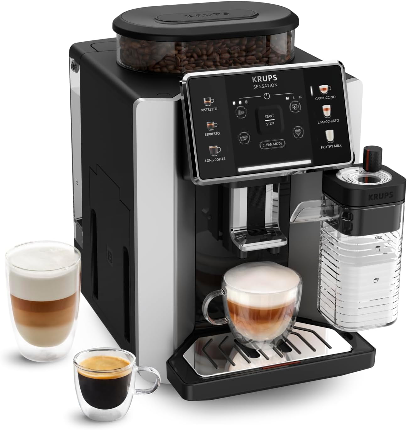 Krups - Sensation Lait - Machine Espresso Automatique Compacte - 15 bars