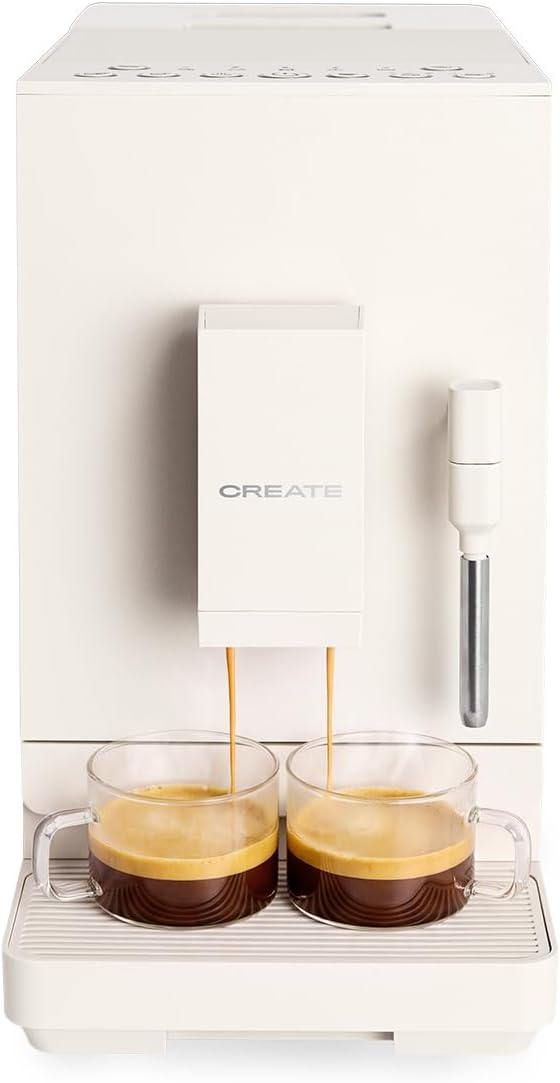 CREATE / THERA MATIC/Machine à café super-automatique avec broyeur et bras vapeur blanc cassé / 20 bars